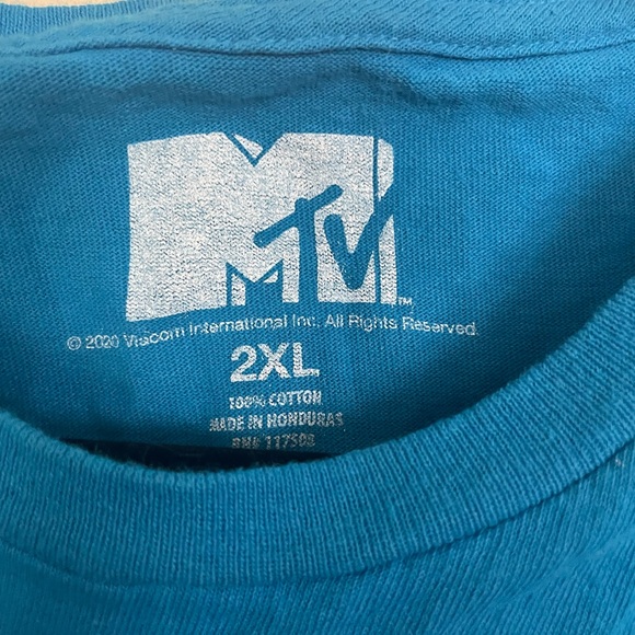 MTV Men’s 2XL Blue T-Shirt - Picture 2 of 3